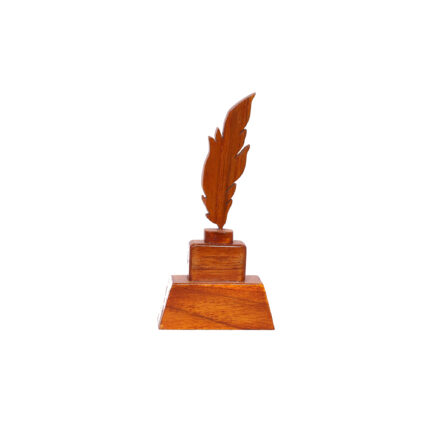 Feather Trophy In Teak